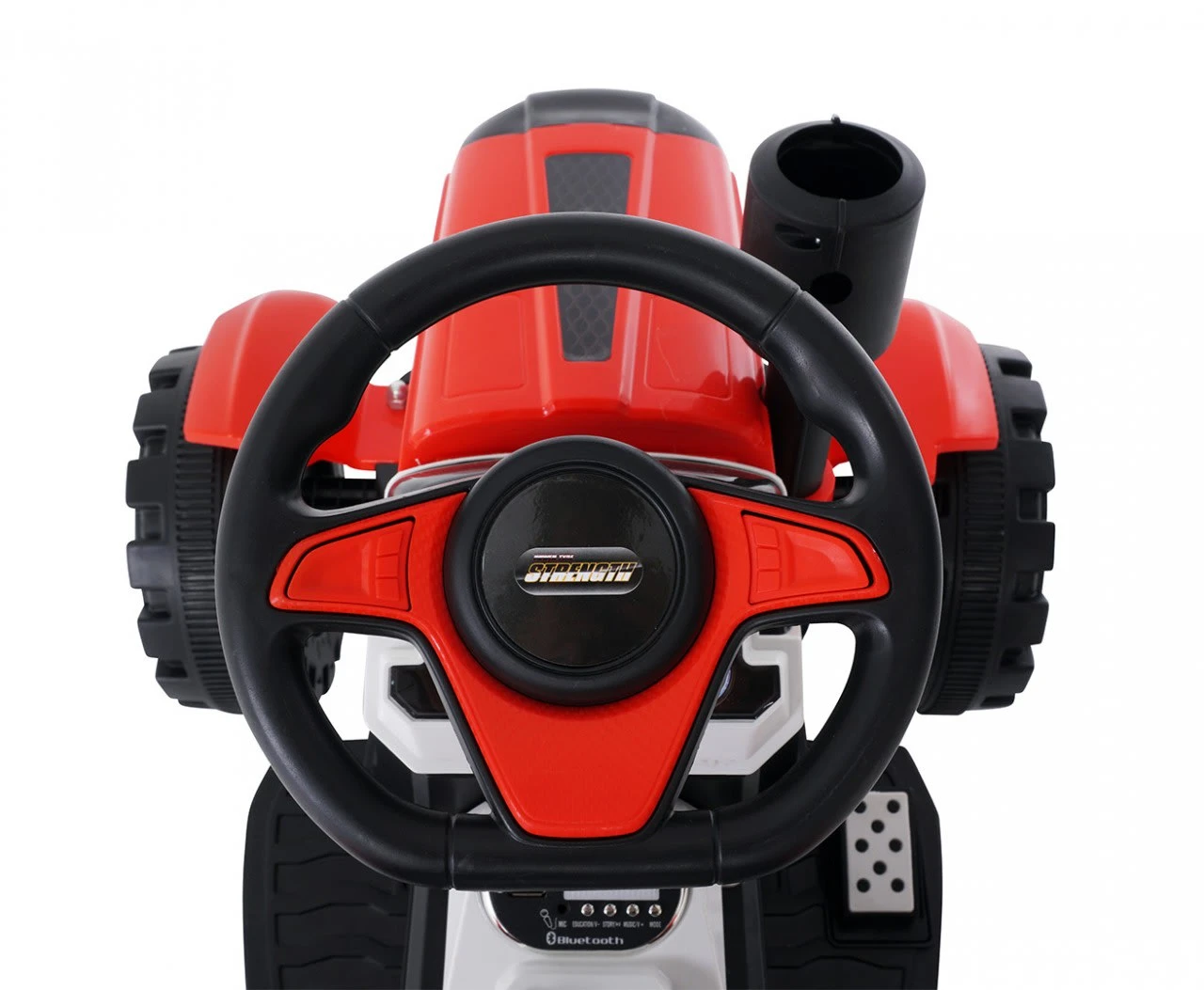 Elektro Traktor Mit Anhänger In Rot 10 Elektro Traktor Mit Anhänger In Rot – Bild 10