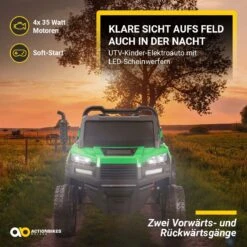 Elektroauto A730 UTV In Grün/Schwarz -Bester Spielzeug Geschäft actionbikes motors elektroauto a730 utv in grun schwarz 2