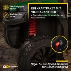Elektroauto A730 UTV In Grün/Schwarz -Bester Spielzeug Geschäft actionbikes motors elektroauto a730 utv in grun schwarz 3