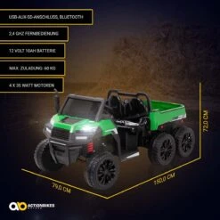 Elektroauto A730 UTV In Grün/Schwarz -Bester Spielzeug Geschäft actionbikes motors elektroauto a730 utv in grun schwarz 5