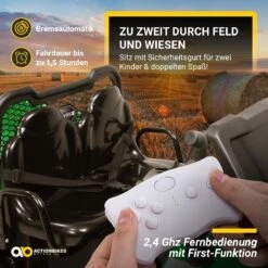 Elektroauto A730 UTV In Grün/Schwarz -Bester Spielzeug Geschäft actionbikes motors elektroauto a730 utv in grun schwarz 6