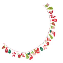 Adventskalender Girlande Rot/grün, 250 Cm -Bester Spielzeug Geschäft bealena r adventskalender girlande rot grun 250 cm 2