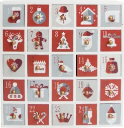 Adventskalender Holz, 23 X 23 X 7 Cm