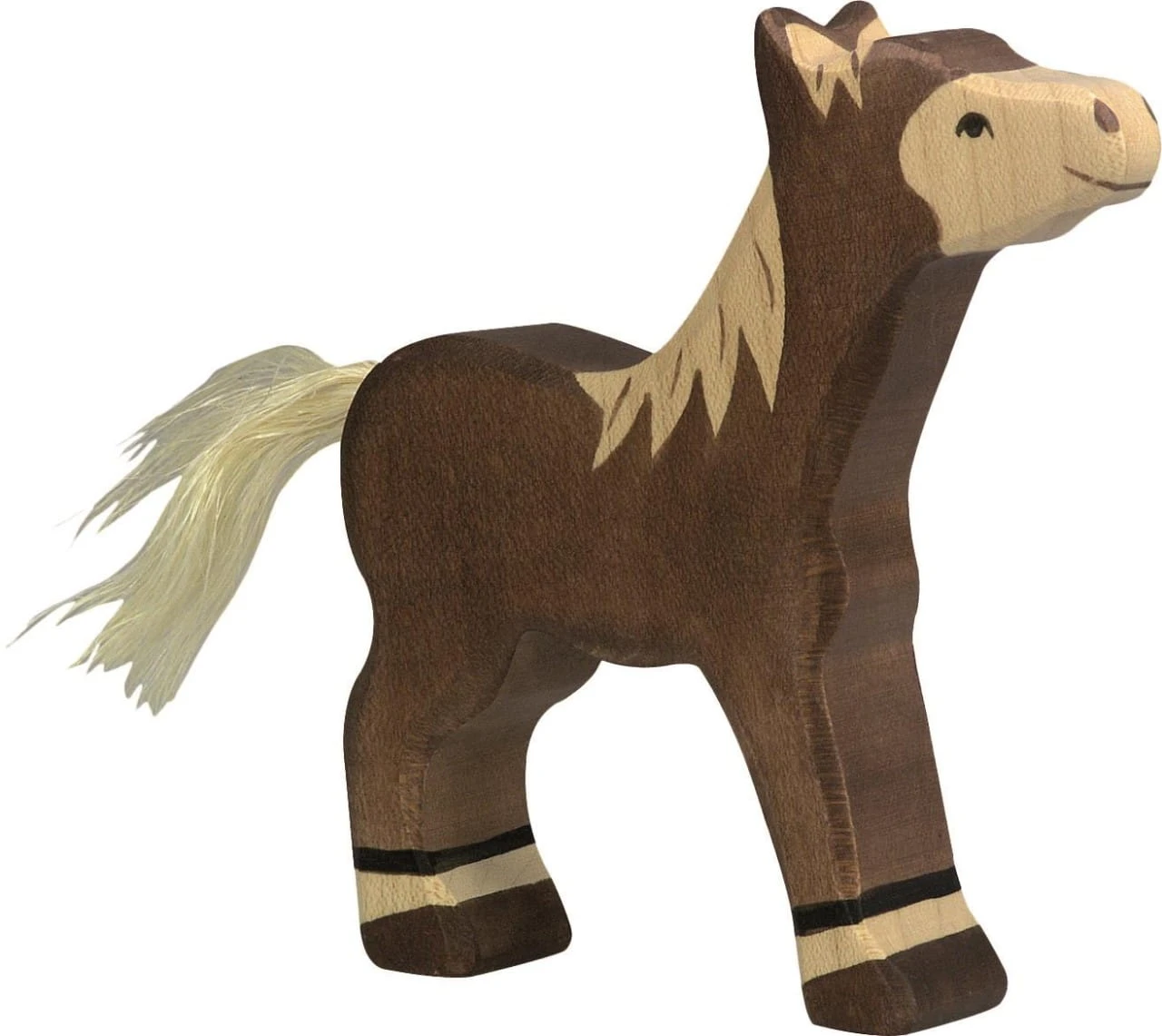 Holztiger Stehendes Fohlen Aus Holz In Braun 1 Holztiger Stehendes Fohlen Aus Holz In Braun