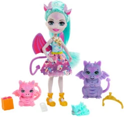 MATTEL Royal Enchantimals Deanna Dragon Familie