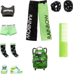 MGA Rainbow High Junior High Fashion Doll - Jade Hunter (Green) -Bester Spielzeug Geschäft mga rainbow high junior high fashion doll jade hunter green 4