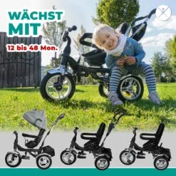 Dreirad KSF10 In Grau -Bester Spielzeug Geschäft miweba dreirad ksf10 in grau 2