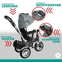 Dreirad KSF10 In Grau -Bester Spielzeug Geschäft miweba dreirad ksf10 in grau 6