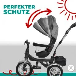 Dreirad KSF10 In Grau -Bester Spielzeug Geschäft miweba dreirad ksf10 in grau 8