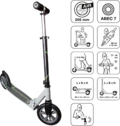 Scooter AIR Anthazit 205 Mm -Bester Spielzeug Geschäft muuwmi scooter air anthazit 205 mm 5