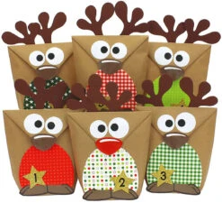 Adventskalender-Set Rentiere - Mit Roten Bäuchen