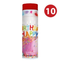 PUSTEFIX Seifenblasen Klassik 42ml - 10er Set Im Geburtstagsdesign Torte