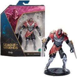 SPIN MASTER League Of Legends - 15cm Zed Deluxe-Sammelfigur Mit 2 Shuriken Und Ausstell...
